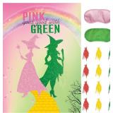 2 Pack Witch Birthday Decor, Pink/Green Game, Party Supplies
