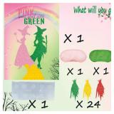 2 Pack Witch Birthday Decor, Pink/Green Game, Party Supplies