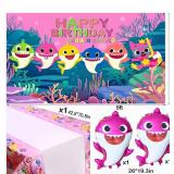 Pink Shark 2nd Birthday Party Supplies & Decorations Set