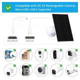 4W Solar Panel for Security Cameras, 360 Mount, 9.8FT Cable