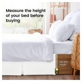 Utopia Bedding Queen Bed Skirt, 16 Inch Drop, Quad Pleated