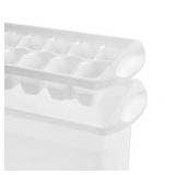 Sterilite Ice Cube Bin, Narrow, Space-efficient, BPA-Free, White