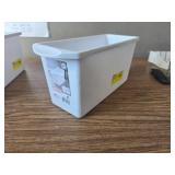 Sterilite Ice Cube Bin, Narrow, Space-efficient, BPA-Free, White