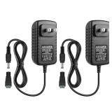 2 Pack DC 24V Power Supply, 24V 1A 24W LED Driver, 5.5mm Plug