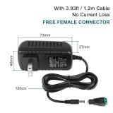 2 Pack DC 24V Power Supply, 24V 1A 24W LED Driver, 5.5mm Plug