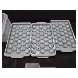 Mini sphere ice cube tray set with storage