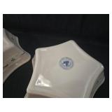 Longaberger White Pottery Square Serving Bowls