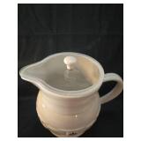 Longaberger Pottery Cream Pitcher with Lid
