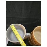 Retro Soup and Crackers Ceramic Mugs Set