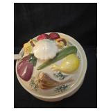 Hand-Painted Vegetable Tureen with Lid