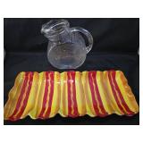 Hot dog platter and decanter