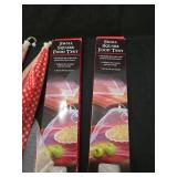Small Square Food Tent Set with Red Gingham Trim 2- 17\", 2-20\"
