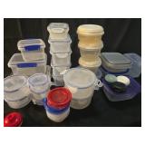 Large Lot of Mixed Plastic Food Storage Containers
