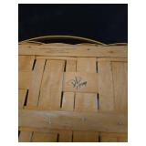 Longaberger Handwoven Basket with Mint Leaf Liner
