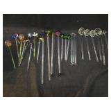 Decorative Glass Swizzle Sticks Collection
