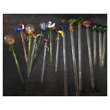 Decorative Glass Swizzle Sticks Collection
