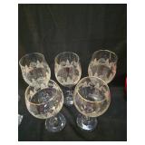 Winter Scene Wine Glasses Set of 5