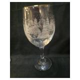 Winter Scene Wine Glasses Set of 5
