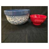 Retro Smuckers and Blue Bird Mixing Bowls Set