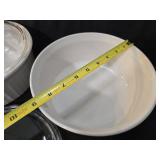 French White Corningware Round Casserole Dishes with Lids