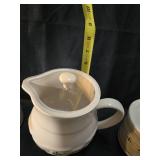 Longaberger Pottery Cream and Sugar Set