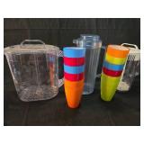 Retro Pitcher and  Cup Set