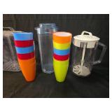 Retro Pitcher and  Cup Set