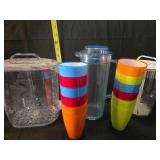 Retro Pitcher and  Cup Set