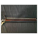 Collection of Three Decorative Walking Sticks/Canes