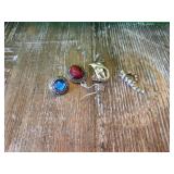 Victorian Style Glass Cabochon Earrings