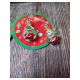 Mixed Holiday Jewelry Lot - Christmas Pins and Mermaid Pendant
