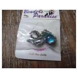 Mixed Holiday Jewelry Lot - Christmas Pins and Mermaid Pendant