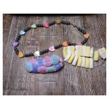 Colorful Heart Beaded Statement Necklace