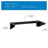 RackPath 4U Vertical Wall Mount Rack - Heavy Duty 125lbs Capacity Vertical Mounting Bracket (4U)