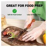 SWIFTLITE Disposable Vinyl Gloves, Food Safe, Latex-Free Powder-Free Clear Plastic Gloves for Cooking, House Clean, Food Prep (200, Large)