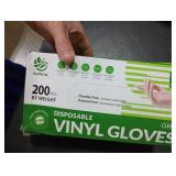 SWIFTLITE Disposable Vinyl Gloves, Food Safe, Latex-Free Powder-Free Clear Plastic Gloves for Cooking, House Clean, Food Prep (200, Large)