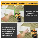 PREXISO Laser Level with Tripod, 65Ft Self Leveling Cross Line Laser Level, Green Line leveler Tool for Hanging Picture, Floor Tile, Home Renovation with LED Indicator & 2 AA Batteries (360°Clamp