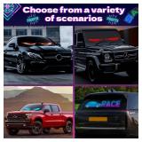 LED Eyes for Car Windshield, 2PCS 15x4 Ojos LED para carros, Devil Eyes Light for Car, Truck, SUVs, Idea, Remote & APP Control, Custom Text Pattern Animation Flexible Display