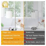 Lynnoland Set of 2 Industrial Table Lamps with USB C+A Ports and Outlet, Brushed Nickle Fully Stepless Dimmable Bedside Lamps, Nightstand Lamp with Opal Glass Shade for Reading Office (2 LED Bulb)
