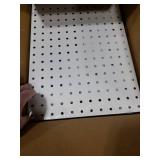 Spampur Peg Board, 4 Pack Metal Pegboard Panels White Pegboards Wall Organizer with 50 Pcs Hooks, Peg Board for Walls Home Tool Storage, Office Organization, Kitchen, Craft Room