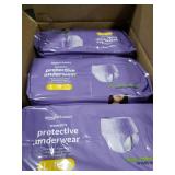 Amazon Basics Incontinence Underwear for Women, Protective, Disposable, Postpartum, Maximum Absorbency, Large, Lavender, 54 Count (3 Packs of 18)