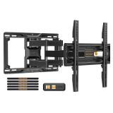 Perlegear Full Motion TV Mount for 32-65 Inch TVs up to 99 lbs, Max VESA 400x400mm, Fits 16/12 Wood Studs, Height Adjustable Pre-Assembled TV Wall Mount, Tool-Free Tilt, Swivel & Extension, PGMF21