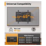 Perlegear Full Motion TV Mount for 32-65 Inch TVs up to 99 lbs, Max VESA 400x400mm, Fits 16/12 Wood Studs, Height Adjustable Pre-Assembled TV Wall Mount, Tool-Free Tilt, Swivel & Extension, PGMF21