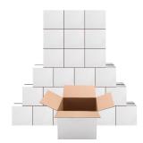 PETAFLOP 7x7x7 Shipping Boxes Set of 25, Small White Cardboard Mailer Box for Packing, Mailing, Business,DIY