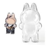 Protective Case for LABUBU, The Monsters Exciting Macaron Acrylic Display Case Clear Protective Cover for Standing Figure
