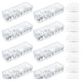 Tatuo 4 Pcs Cable Organizer Box with Wire Ties, Plastic Cord Storage Box with Lid, Electronics Organizer for Home Office Desk Organizers and Accessories (10.79