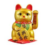 XIZHI Luck Cat-Waving Arm Cat 7 Inches Gold Business is Booming Lucky Cat Opening Gifts,Chinese Feng Shui Deoration Cat for Home Office for Home Office