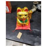 XIZHI Luck Cat-Waving Arm Cat 7 Inches Gold Business is Booming Lucky Cat Opening Gifts,Chinese Feng Shui Deoration Cat for Home Office for Home Office
