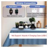 iMorde for Apple Watch Charger,for iWatch Charger Stand,for Airpods 4/3/2/Pro,2 in 1 Wireless Fast Watch Stand Charging Compatible with iWatch 10/9/8/7/6/5/4/SE, Holder Charging Dock Cable(Gray)