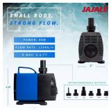 JAJALE 1200 GPH Submersible Water Pump Ultra Quiet for Pond,Aquarium,Fish Tank,Fountain,Hydroponics
